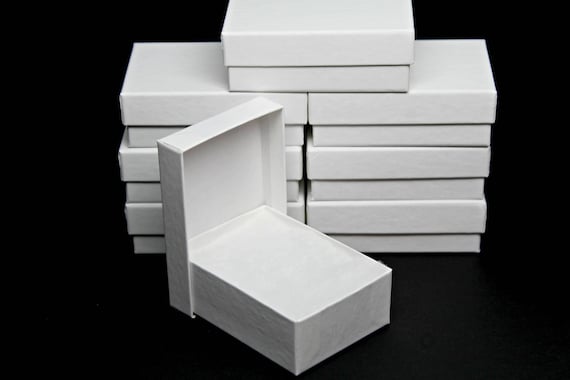 Boutigem 18Pcs Kraft Paper Jewelry Gift Boxes Cotone Riempito Cartone Scatole Di Gioielli Di Carta Per Matrimonio Regalo Di Compleanno - Foto 4