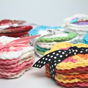 Crochet Face Scrubbies Drink Coasters Facial Cleansing Pads Washcloth Makeup Removers image 4