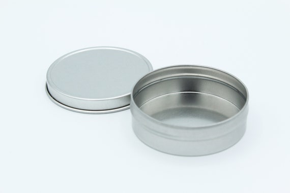2 Oz Metal Tins With Lids Empty Product or Storage Tins Party