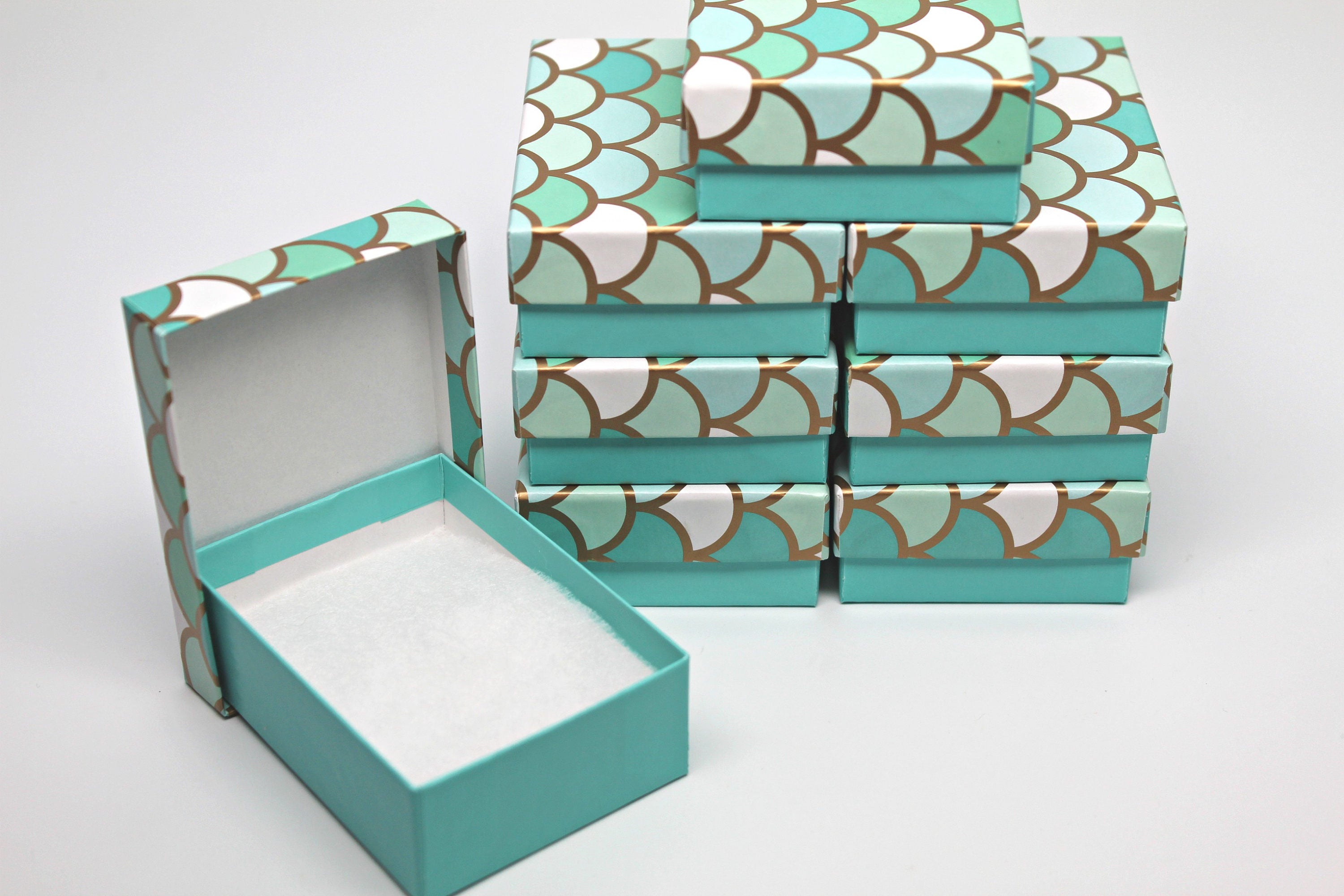 Kraft Jewelry Boxes Mermaid Aqua Gift Boxes Storage Box with Etsy