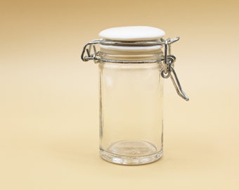 Small Glass Spice Jar Glass Bottle Storage Jar With Ceramic Lid Clear Empty Jar Party Favor Container Etsy