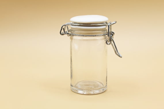 Small Glass Spice Jar Glass Bottle Storage Jar With Ceramic Lid