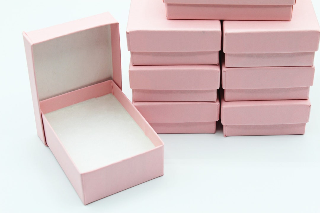 Light Pink Kraft Jewelry Boxes Gift Boxes Storage Box With Lid Recycled