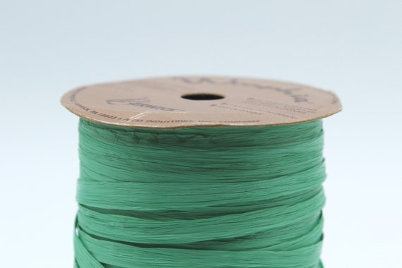 Emerald Green Raffia Ribbon Wraphia Brand Matte Ribbon by | Etsy