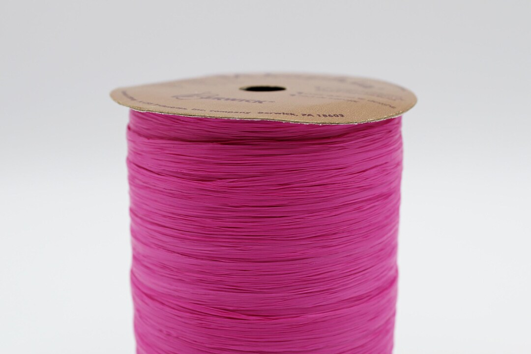 Pink Raffia Ribbon Bright Pink
