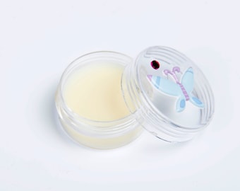Lip Balm in a Pot-  Natural Lip Balm- Party favor- you choose lid decoration- 1 pot- 6 ml