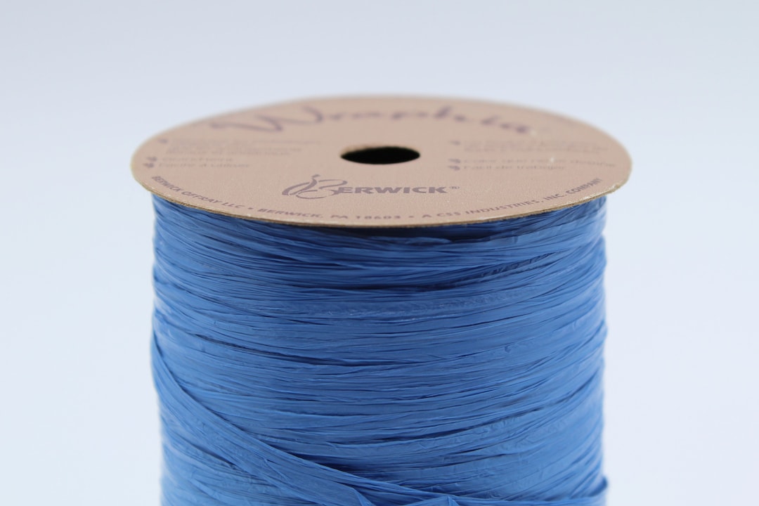 Morex Ribbon Raffia Blue Royal Blue Raffia Ribbon- Synthetic Matte Ribbon by the Spool- 100 ...