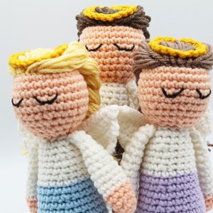 Amigurumi- Angel- Crochet Angel- Guardian Angel- Confirmation Gift- Christmas Angel- Easter Angel- hair color and robe variations