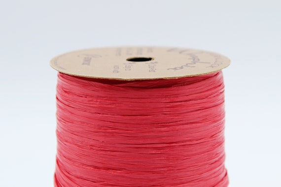 RED Raffia Ribbon Wraphia Brand Synthetic Matte Ribbon by the