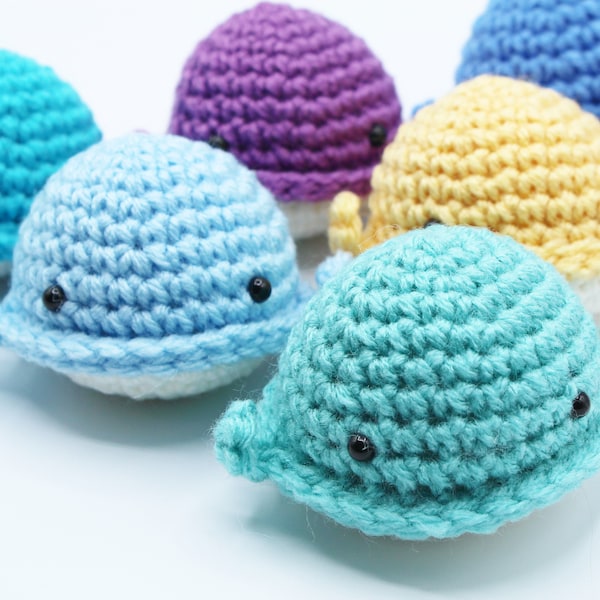 Chubby Crochet Whale- Amigurumi- Plush Whale- Stuffed Handmade Whale- Crochet Whale- Softie