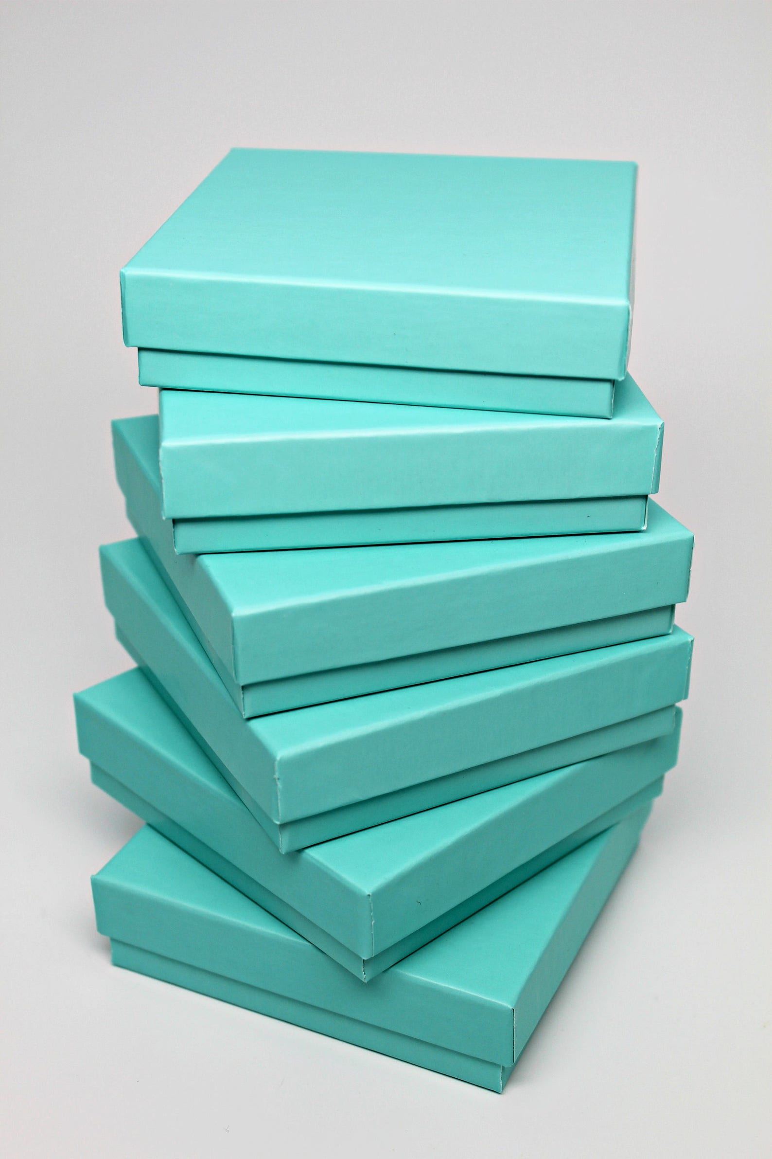 Kraft Jewelry Boxes With Lids Aqua Gift or Display Box Etsy
