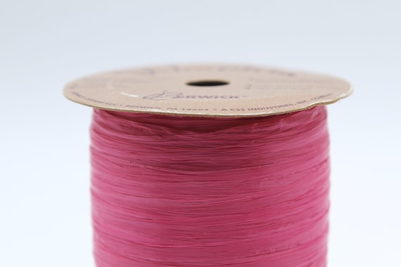 Red Raspberry Raffia Ribbon Wraphia Brand Synthetic Matte Ribbon