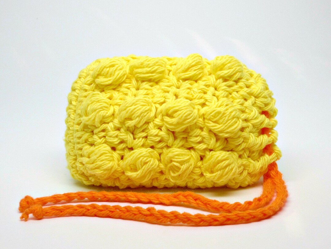 Bright Yellow Soap Sack Crochet Soap Pouch Soap Saver - Etsy
