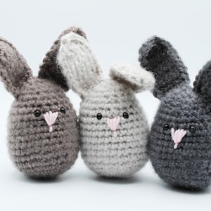 Fuzzy Bunny- Crochet Stuffed Handmade Rabbit- Amigurumi Bunny- Plush Bunny for Easter- Spring Decorating- Crochet Easter Egg Rabbit