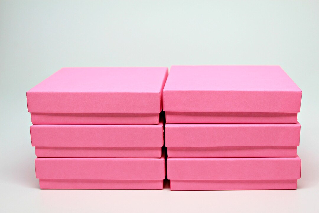 Kraft Jewelry Boxes With Lids Pink Gift or Display Box Etsy