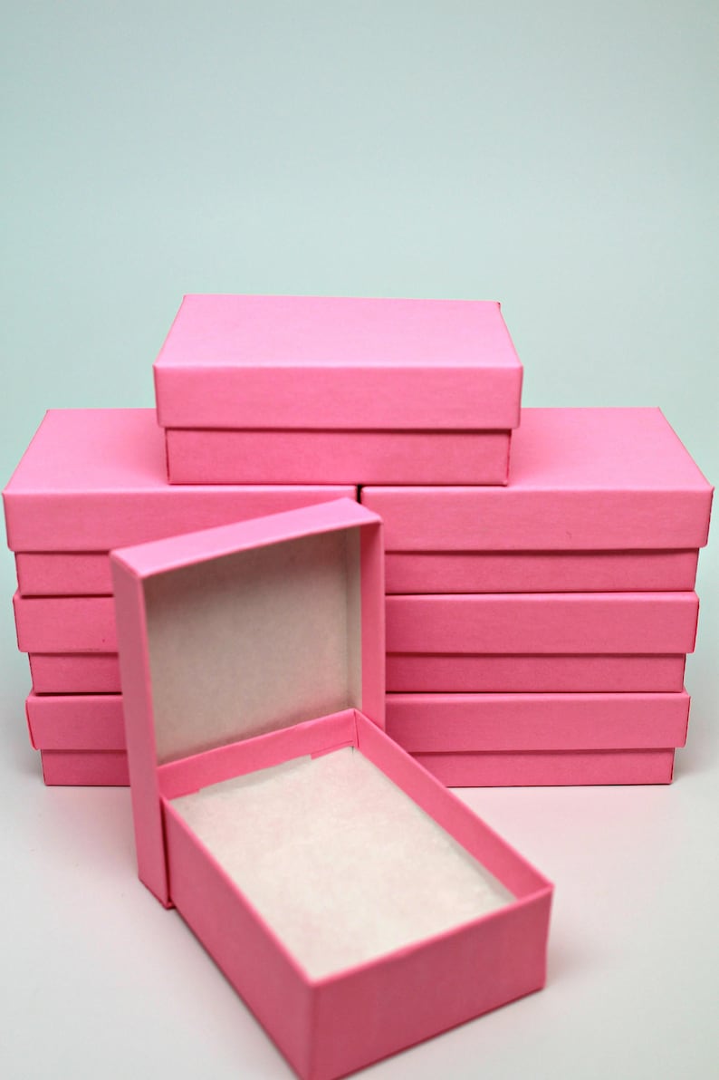 Kraft Jewelry Boxes Gift Boxes Pink Storage Box with lid Etsy