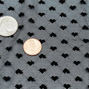 Pu&ograve; includere: Due monete americane, un dollaro d'argento e un penny di rame, sono posizionate su un tessuto nero con un motivo ripetitivo di piccoli cuori neri.
