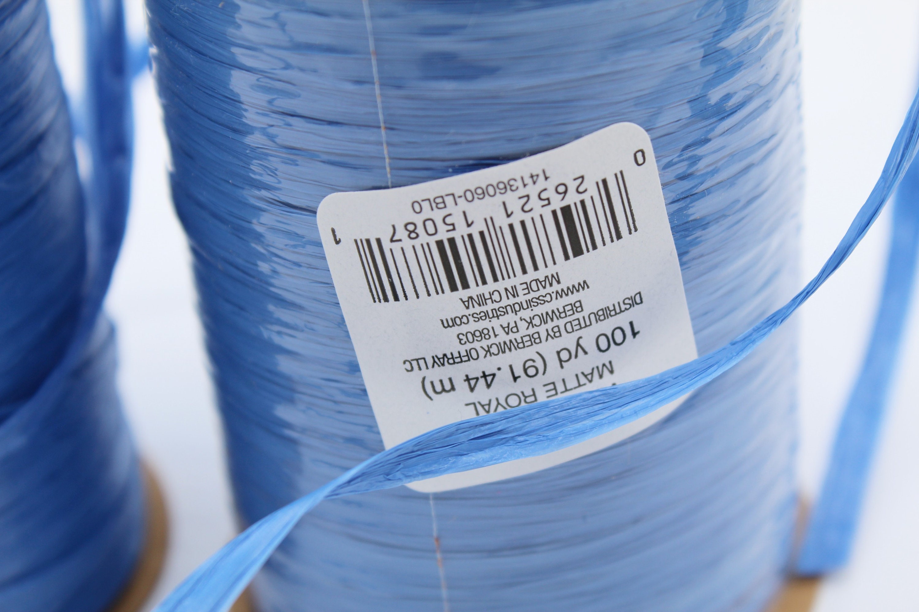 Morex Ribbon Raffia Blue Royal Blue Raffia Ribbon- Wraphia Brand- Synthetic Matte Ribbon by the ...