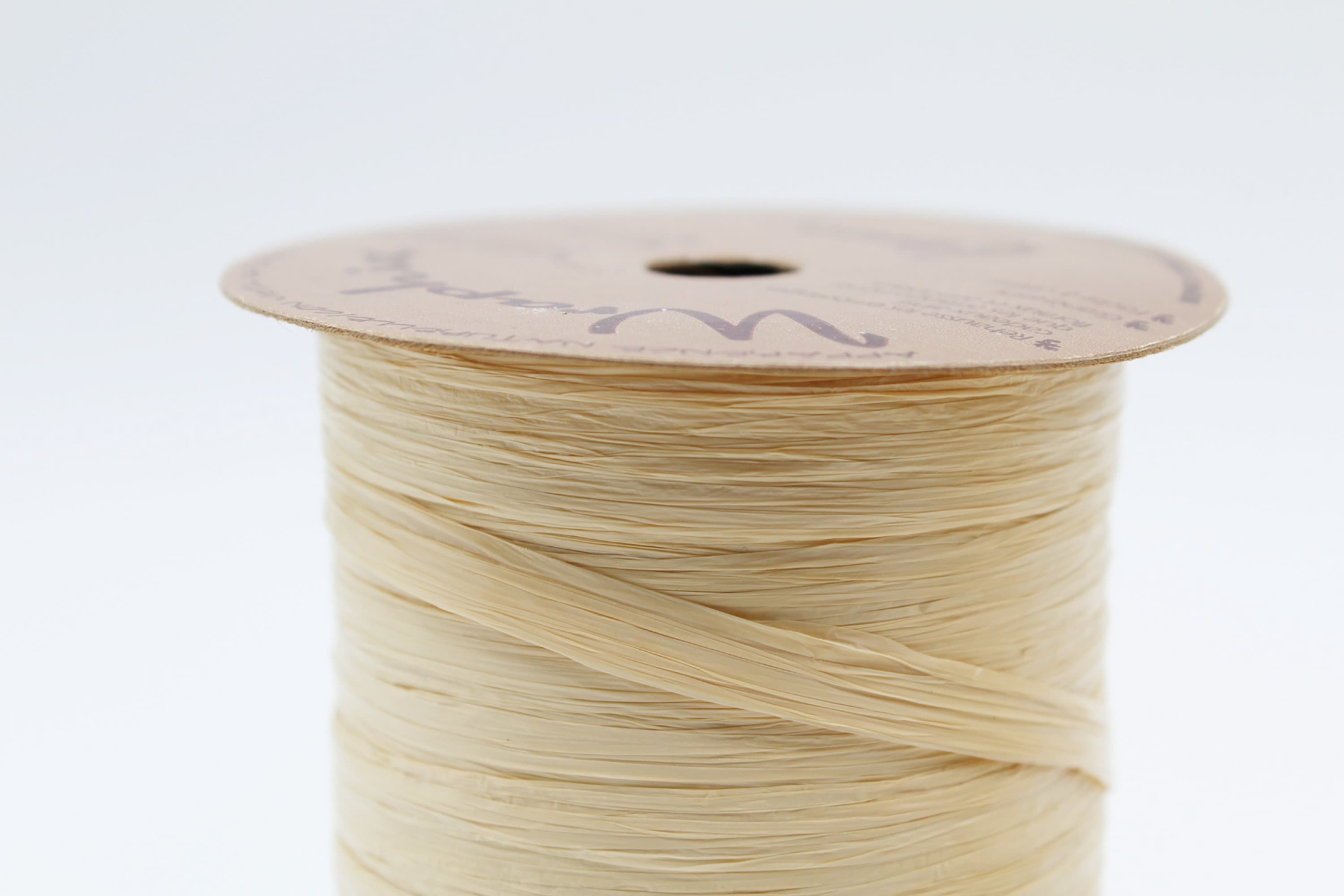 Oatmeal Tan Raffia Ribbon- Wraphia Brand- Synthetic Matte Ribbon by the ...
