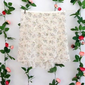Cream Ditsy Floral Ballet Wrap Skirt