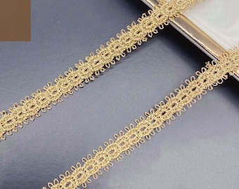 Adorno de encaje de oro rosa, adorno para prendas de vestir, para disfraces, cosplay, manualidades, adornos, lencería, 19 yardas