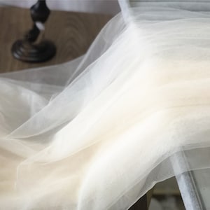 3 Meters Width Soft Twinkle Airy Tulle lace fabric in Off White, Gleam tulle For Bridal Veil,  Photography, Wedding Arch, Table Decor