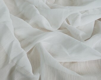Plain Soft Chiffon fabric, Soft Flowing Fabric For Wedding Dress, Bow tie, Summer Blouse, Lining Fabric, Wedding chair decor, 1 yard