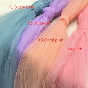 Soft Lavender Airy Tulle Lace Fabric, Nylon tulle lace For Doll&#39;s Dress, Wedding Veil, Toddler Dress, Princess dress, Party Decor, Birthday