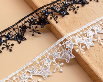 thumbnail image 2 of Gold Lace Trim Venice Gold Lace Ribbon Metaillic Embroidery Floral Craft Lace For Sewing, Cake Fringe, Wedding Bridal Dress (4.8 Yards, 3 2 of 11