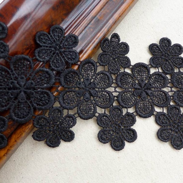 Black Applique Trim by the Yard Etsy