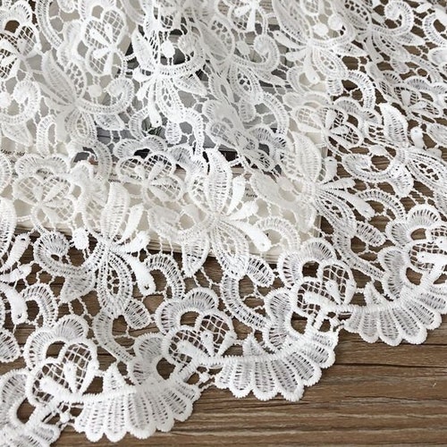 Venice Guipure Fabric White Lace Fabric for Wedding Lace - Etsy