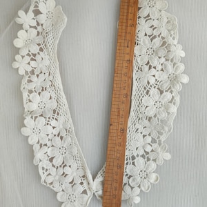 Cotton Collar, Beige Daisy Flower Collar, Collar Appliques, 1 Pair image 3