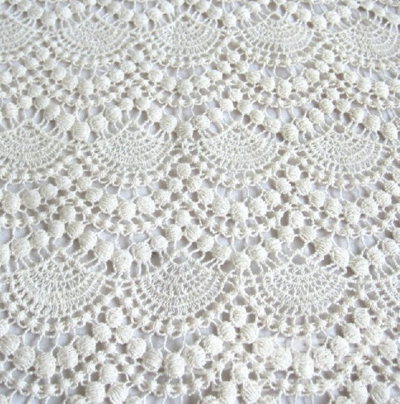 Vintage Cotton Lace Fabric Cream Embroidered Wedding Bridal Etsy
