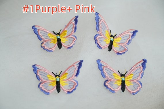 Fairy 3D Butterfly Applique, Sew on Butterfly, Organza Patch for Flower  Girl Dress, Bracelet, Garment Sewing, Dress Applique 