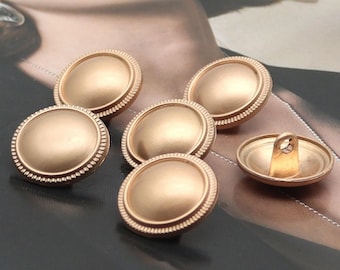 10 botones redondos simples, botón de vástago simple en dorado brillante para falda, abrigo, cárdigan, campesino, blusa de mujer, chaqueta de cuello marinero