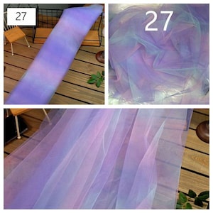 Ombre tulle fabric, Fantasy Rainbow Color tulle lace For Curtain, Veil Supply, Voile Dress Fabric, Princess dress, by 1 yard #27