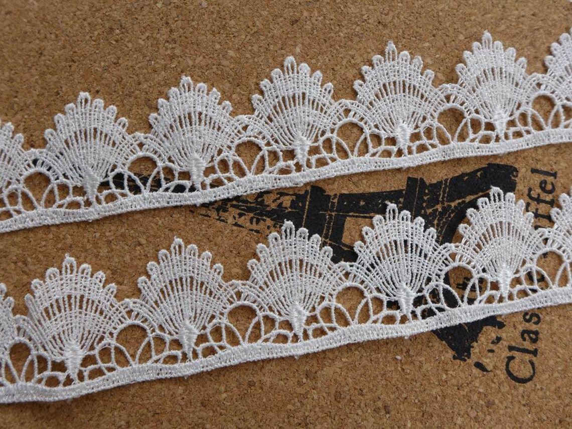 Delicate Shell Scallop Lace Trim in White for Weddings Dolls Etsy