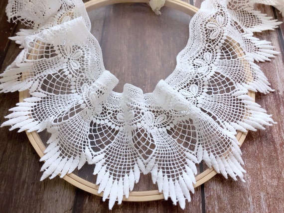 Off White Graceful Cotton Trim, Elegant Flower Pattern Lace Trim for  Wedding Dress Decoration, Veil, Dress Hem, Clothing Hem, Sewing, 1 Yard -  Etsy