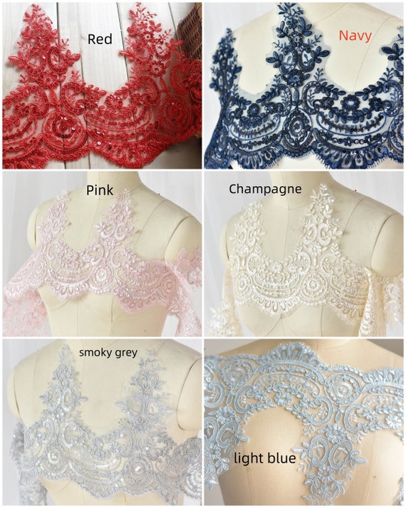 Off White Alencon Trim Gorgeous Embroidered Sequins Beaded Lace