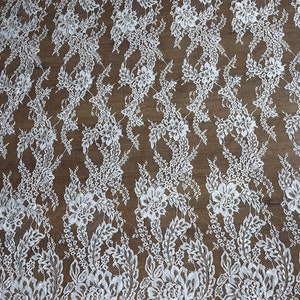 Ivory Corded Chantilly Lace Trim Zetina