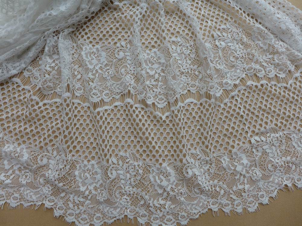 Lace Fabric off White Hollow-out Eyelash Lace Fabric Soft - Etsy