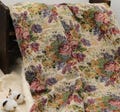 Unique Design Flower Bouquet Jacquard Fabric, Oil Painting Style Floral Emboss Fabric, For Women's Clothing, Dress Making, Bags, Carpet