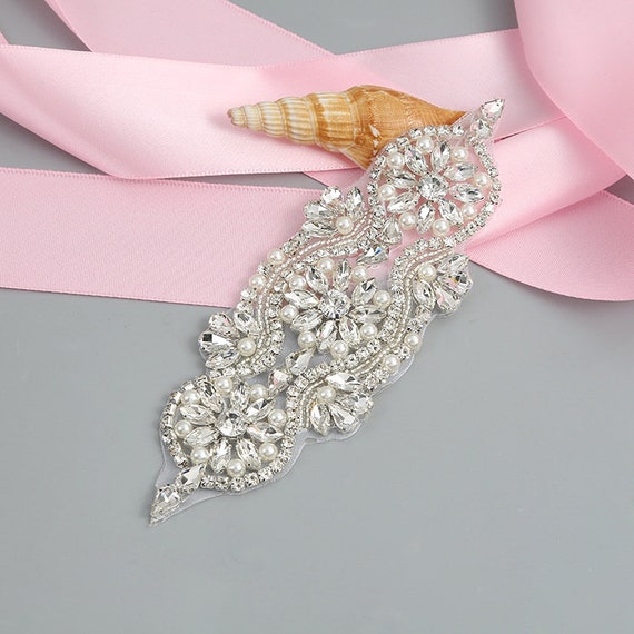 Gorgeous bridal sash appliqué Sb43f0dc15cc643fe96fea98b81945  main image 4