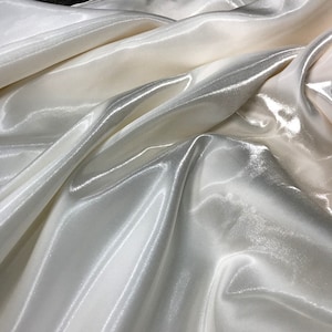 Flowing Champagne Designer Solid Lining Cloth, Silk-Like Bridal Lining Fabric for Wedding Gown, Slip Dress, Apparel, Houte Couture, 1 yard