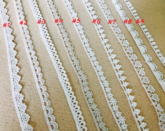 Select 1 pack (14 yards) Lace Trim, Narrow Lace, Crochet Lace Trim, Cotton Lace Trim,Lace Trim, Gift Wrapping