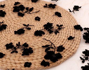 Soft Floral Tulle Lace Fabric in Off White, Flocked Tulle fabric,  For Weddings Dress, Lace Top, Bridal Veil, Elopement Dress, by 1 Yard