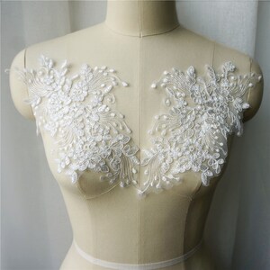 Off White Lace Applique Bridal Gown Lace Alencon Cord - Etsy