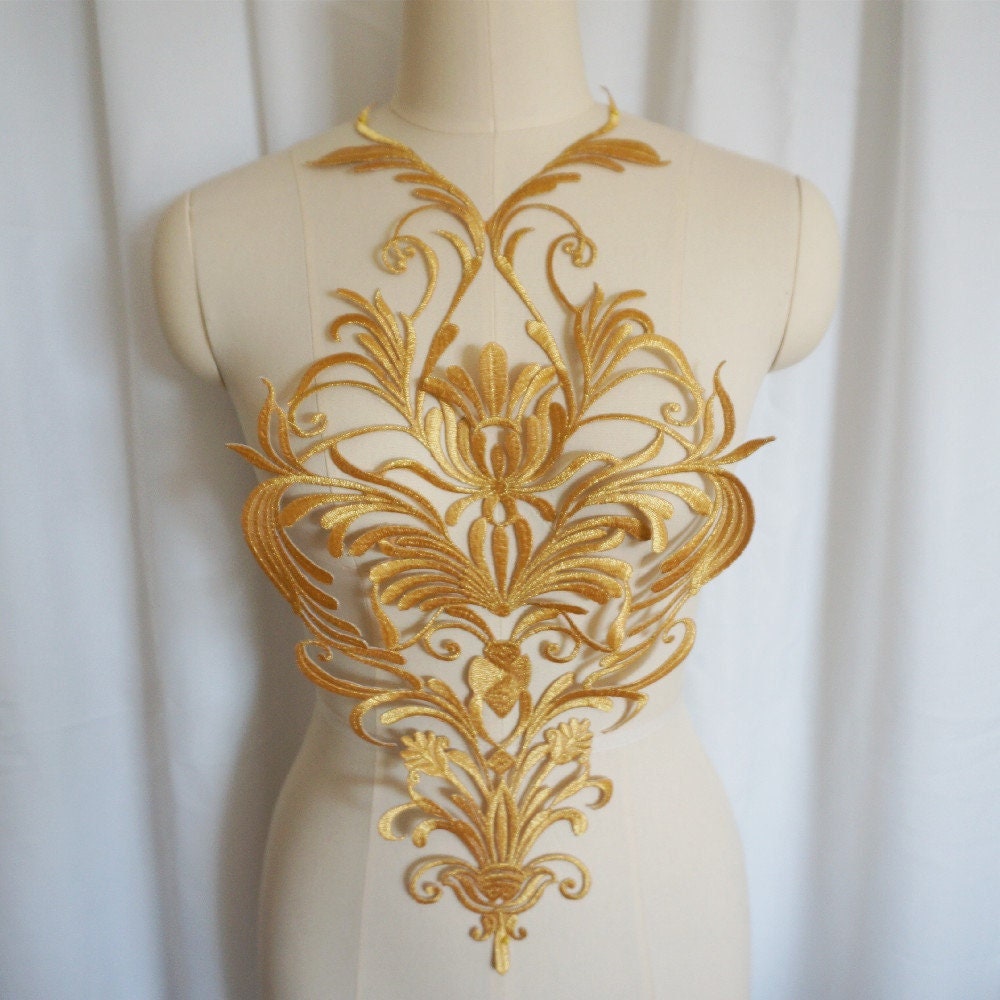 gold lace applique dress Dancing Queen 4506 - Long A-line Dress main image 0