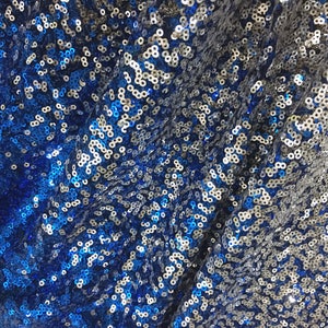 Royal Blue and Silver Sequins Ombre Lace Fabric Paillette - Etsy