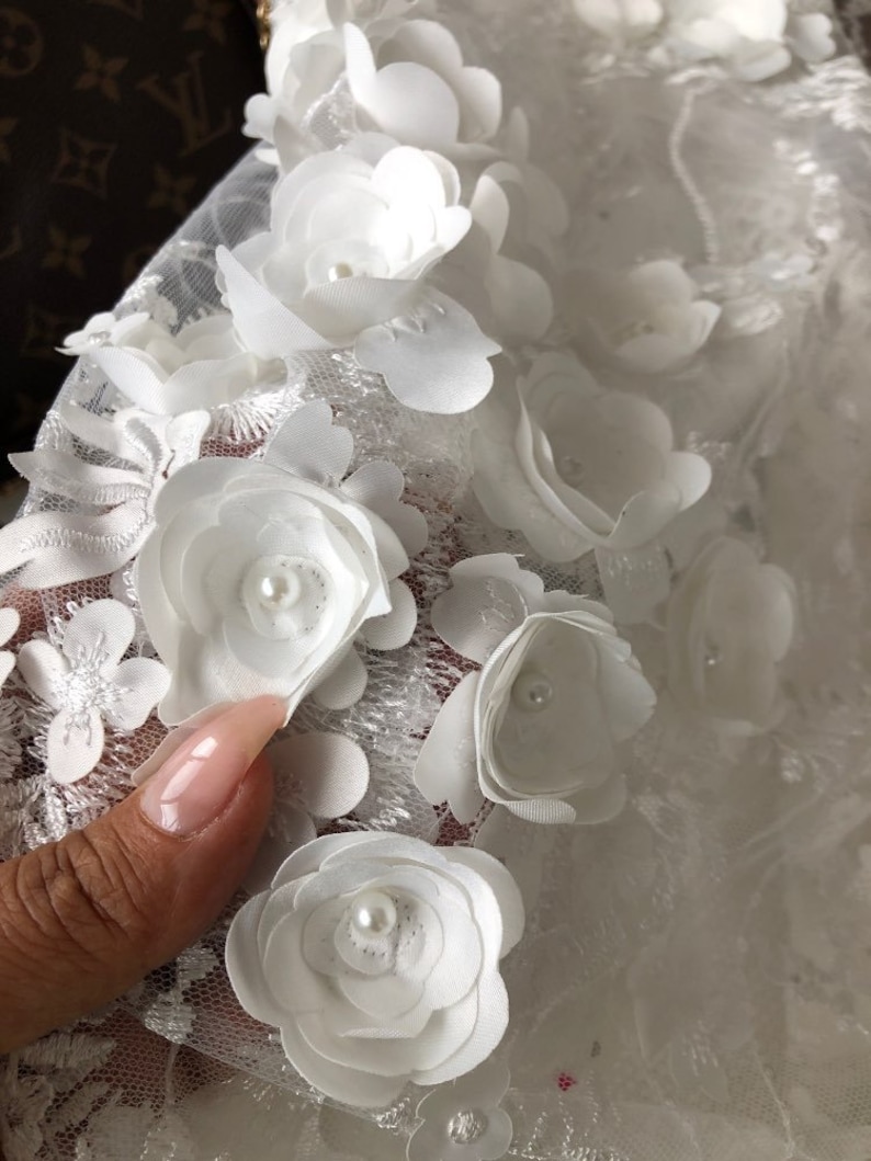 3d bridal fabric